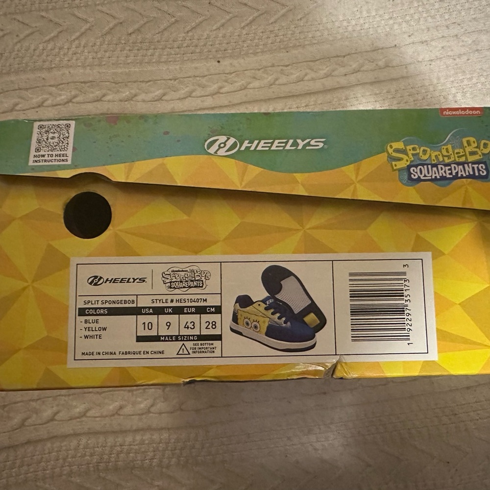 Heelys SpongeBob skate shoes